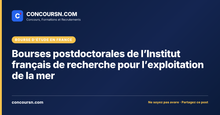Illustration de l’article : Bourses postdoctorales de l’Institut français de recherche pour l’exploitation de la mer