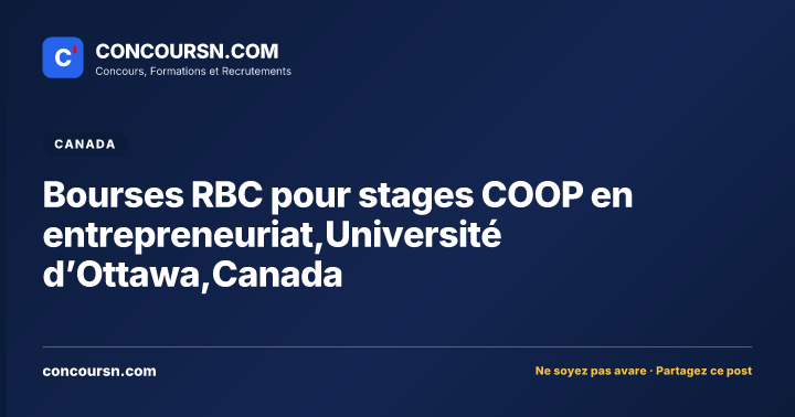 Illustration de l’article : Bourses RBC pour stages COOP en entrepreneuriat,Université d’Ottawa,Canada