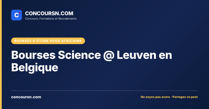 Illustration de l’article : Bourses Science @ Leuven en Belgique