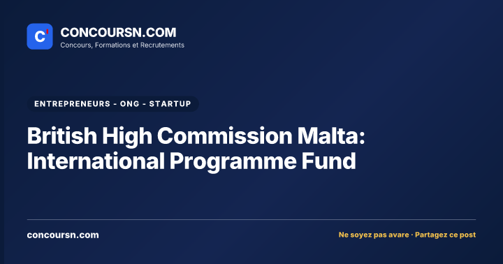 British High Commission Malta: International Programme Fund