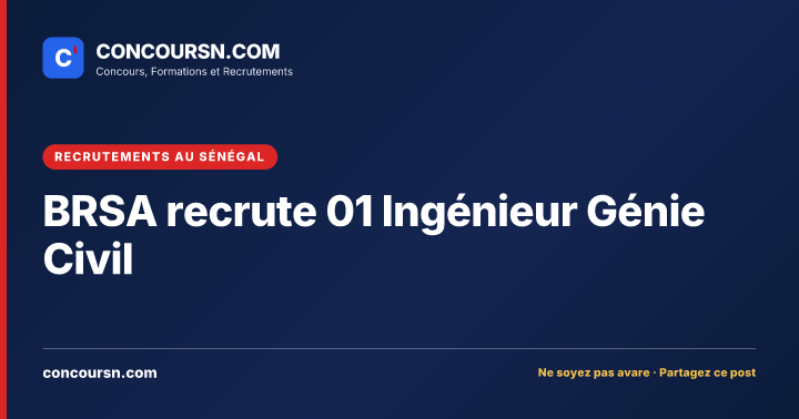 Illustration de l’article : BRSA recrute 01 Ingénieur Génie Civil