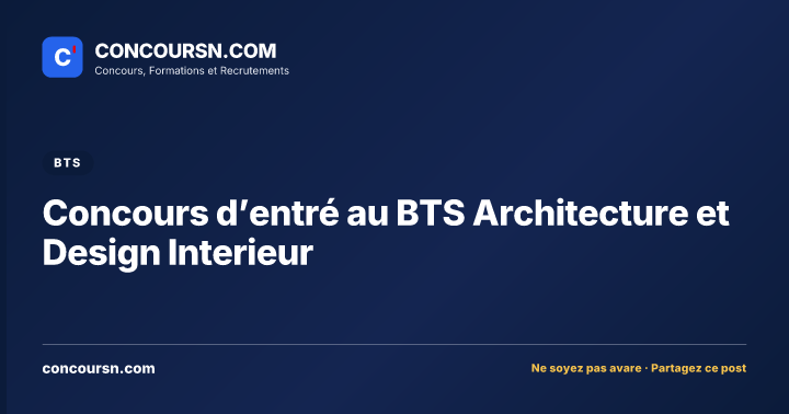 Illustration de l’article : Concours d’entré au BTS Architecture et Design Interieur