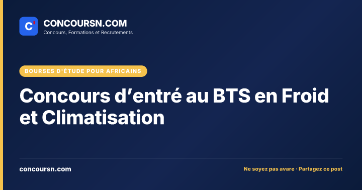 Illustration de l’article : Concours d’entré au BTS en Froid et Climatisation