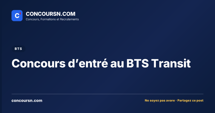 Illustration de l’article : Concours d’entré au BTS Transit