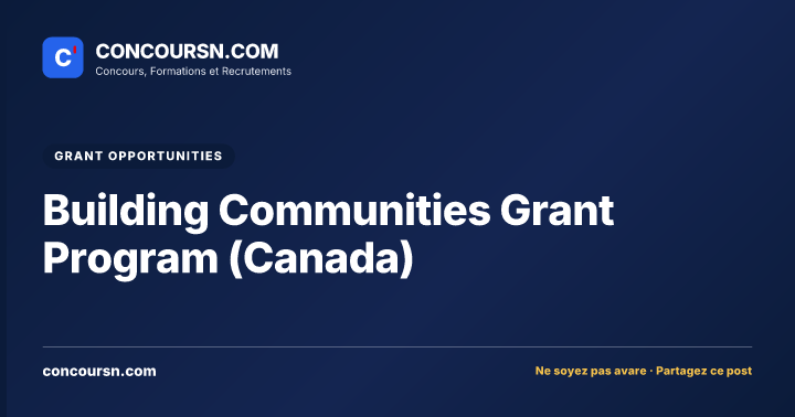 Illustration de l’article : Building Communities Grant Program (Canada)