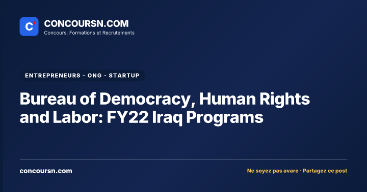 Illustration de l’article : Bureau of Democracy, Human Rights and Labor: FY22 Iraq Programs