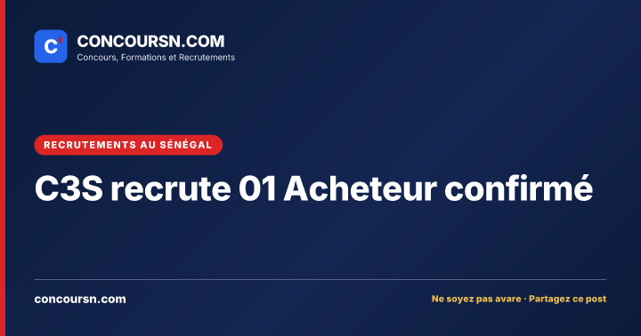 Illustration de l’article : C3S recrute 01 Acheteur confirmé