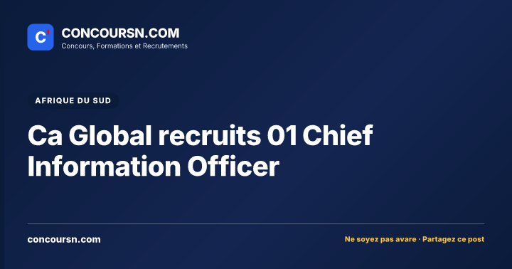 Illustration de l’article : Ca Global recruits 01 Chief Information Officer
