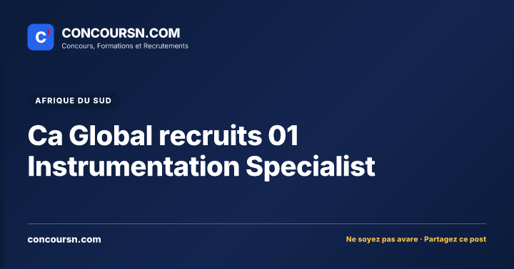 Illustration de l’article : Ca Global recruits 01 Instrumentation Specialist