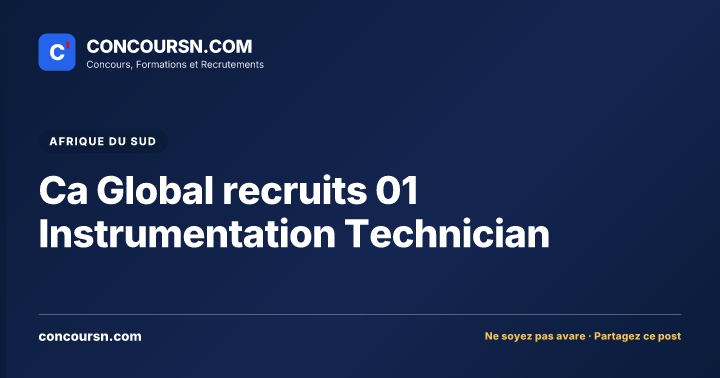 Illustration de l’article : Ca Global recruits 01 Instrumentation Technician