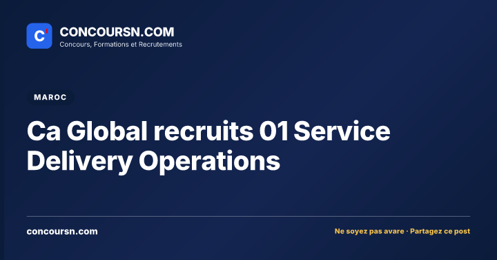 Illustration de l’article : Ca Global recruits 01 Service Delivery Operations