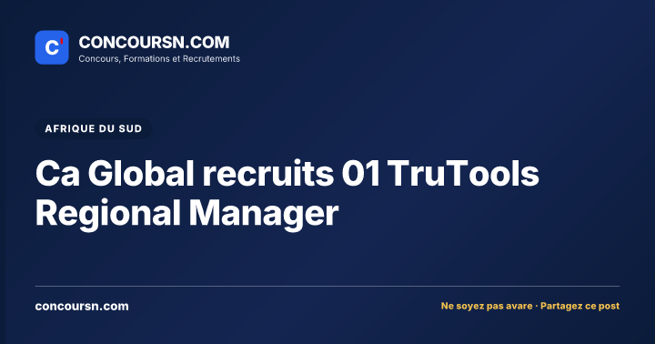 Illustration de l’article : Ca Global recruits 01 TruTools Regional Manager
