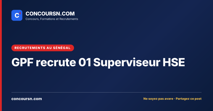 Illustration de l’article : GPF recrute 01 Superviseur HSE