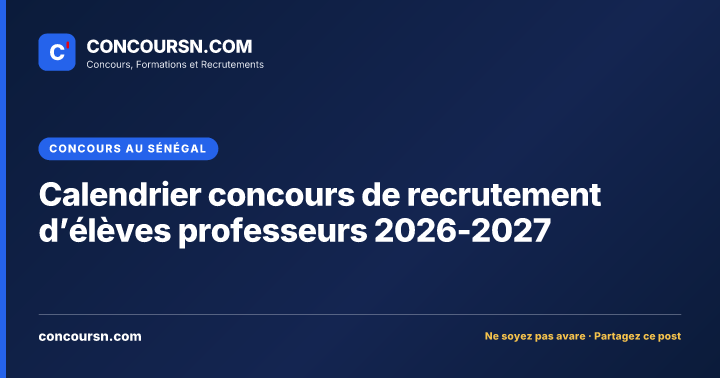 Illustration de l’article : Calendrier concours de recrutement d’élèves professeurs 2026-2027