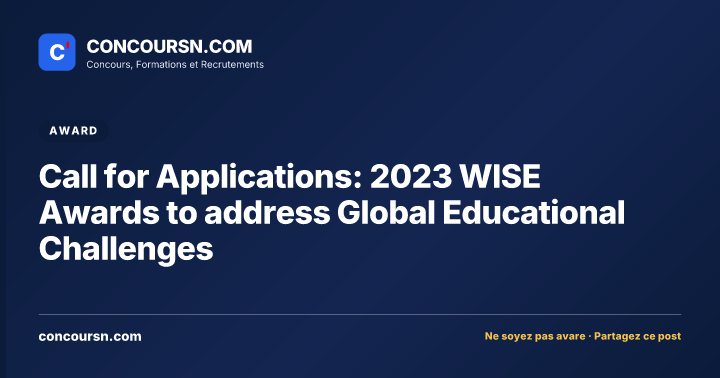 Illustration de l’article : Call for Applications: 2023 WISE Awards to address Global Educational Challenges