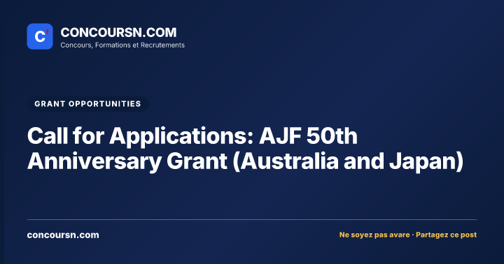 Illustration de l’article : Call for Applications: AJF 50th Anniversary Grant (Australia and Japan)