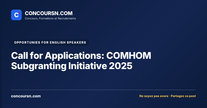 Illustration de l’article : Call for Applications: COMHOM Subgranting Initiative 2025