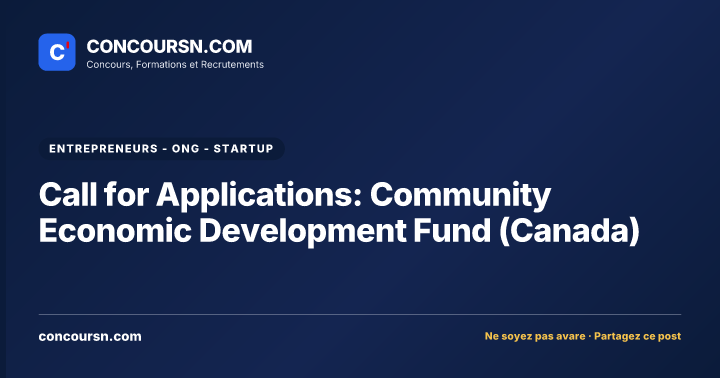 Illustration de l’article : Call for Applications: Community Economic Development Fund (Canada)