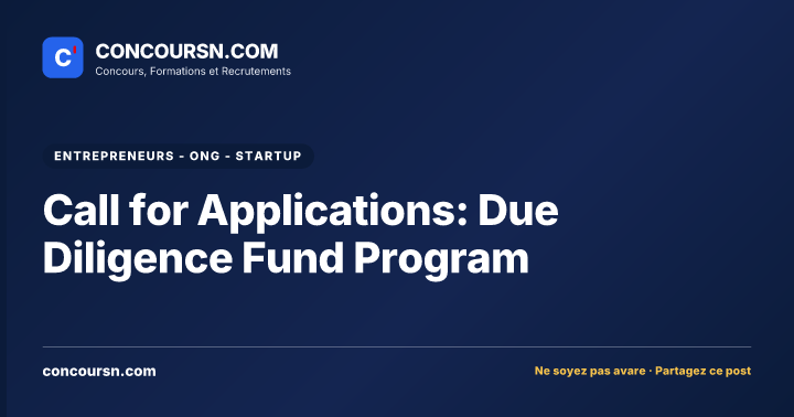 Illustration de l’article : Call for Applications: Due Diligence Fund Program