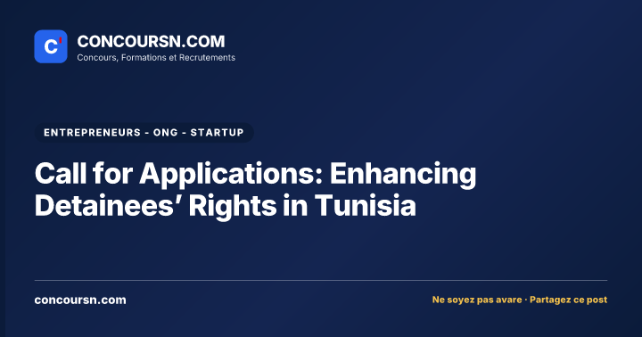 Illustration de l’article : Call for Applications: Enhancing Detainees’ Rights in Tunisia