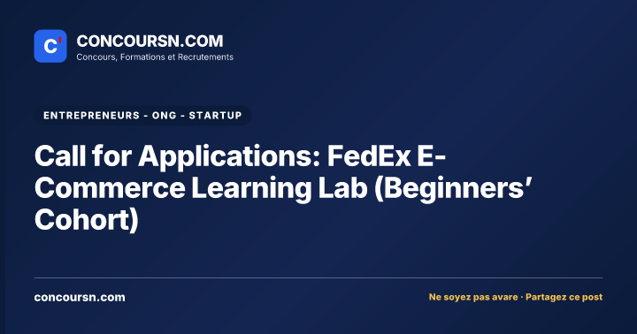 Illustration de l’article : Call for Applications: FedEx E-Commerce Learning Lab (Beginners’ Cohort)