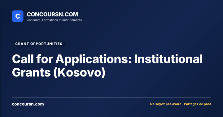 Illustration de l’article : Call for Applications: Institutional Grants (Kosovo)