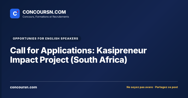 Illustration de l’article : Call for Applications: Kasipreneur Impact Project (South Africa)