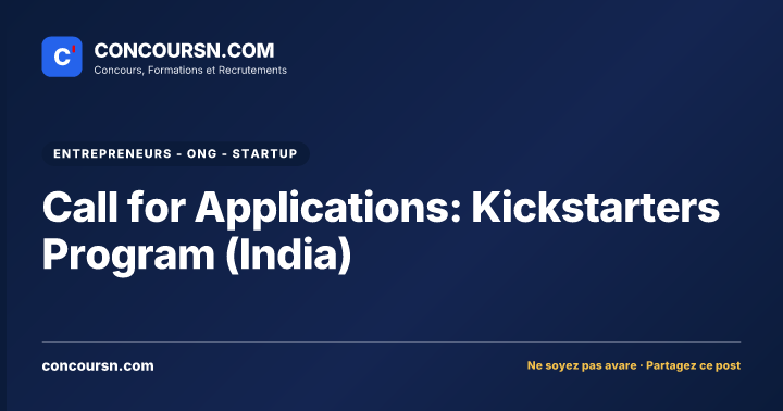 Illustration de l’article : Call for Applications: Kickstarters Program (India)