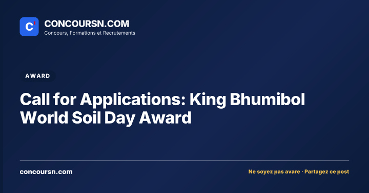 Illustration de l’article : Call for Applications: King Bhumibol World Soil Day Award