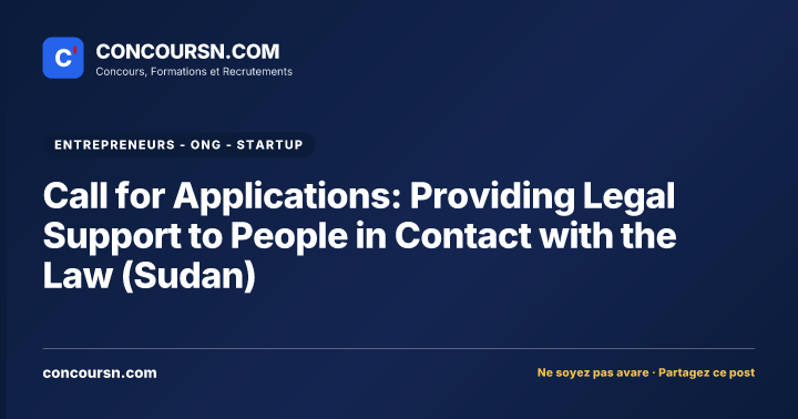 Illustration de l’article : Call for Applications: Providing Legal Support to People in Contact with the Law (Sudan)