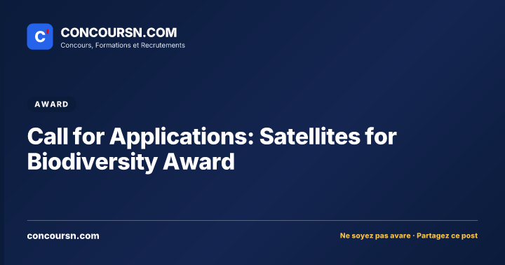 Illustration de l’article : Call for Applications: Satellites for Biodiversity Award