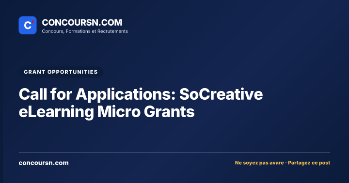 Illustration de l’article : Call for Applications: SoCreative eLearning Micro Grants