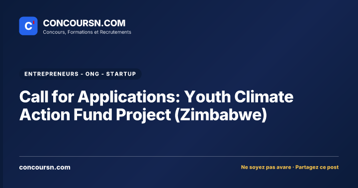 Illustration de l’article : Call for Applications: Youth Climate Action Fund Project (Zimbabwe)