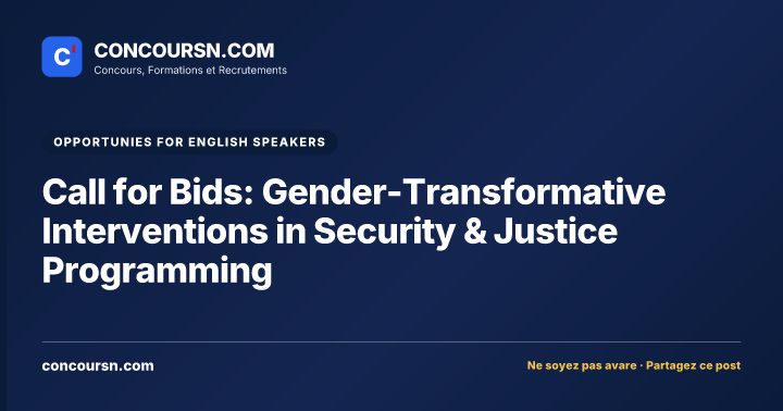 Illustration de l’article : Call for Bids: Gender-Transformative Interventions in Security & Justice Programming