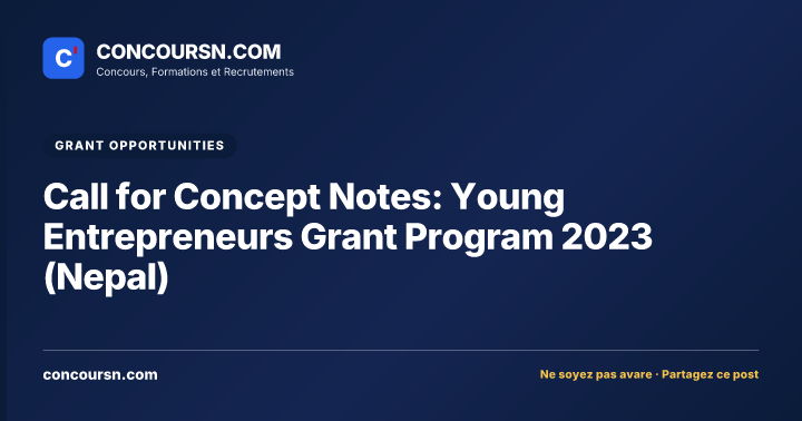 Illustration de l’article : Call for Concept Notes: Young Entrepreneurs Grant Program 2023 (Nepal)
