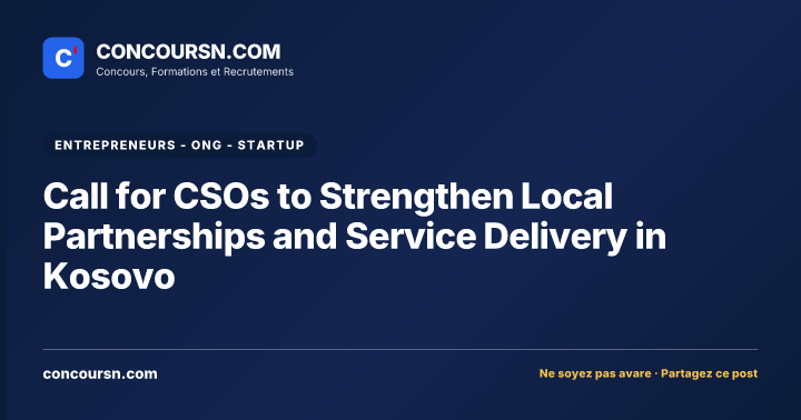 Illustration de l’article : Call for CSOs to Strengthen Local Partnerships and Service Delivery in Kosovo
