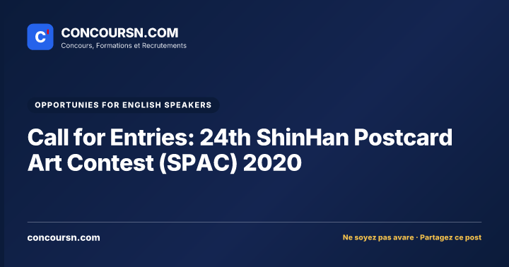 Illustration de l’article : Call for Entries: 24th ShinHan Postcard Art Contest (SPAC) 2020