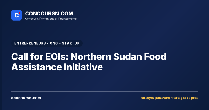 Illustration de l’article : Call for EOIs: Northern Sudan Food Assistance Initiative