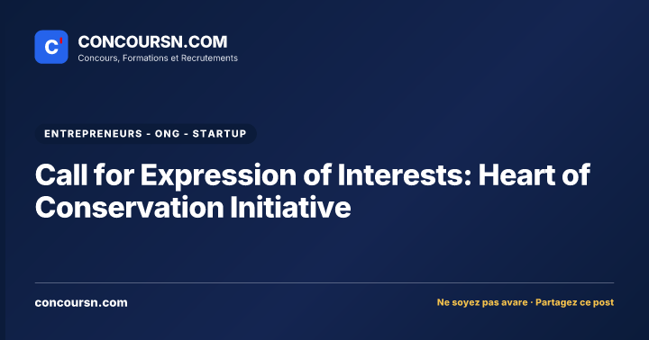 Illustration de l’article : Call for Expression of Interests: Heart of Conservation Initiative