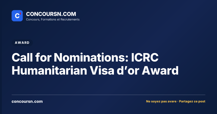 Illustration de l’article : Call for Nominations: ICRC Humanitarian Visa d’or Award