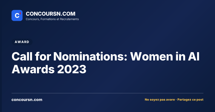 Illustration de l’article : Call for Nominations: Women in AI Awards 2023