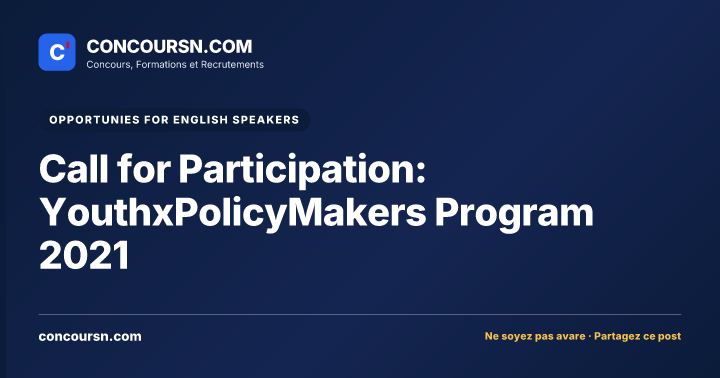 Illustration de l’article : Call for Participation: YouthxPolicyMakers Program 2021