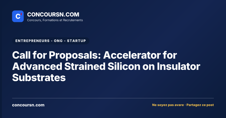 Illustration de l’article : Call for Proposals: Accelerator for Advanced Strained Silicon on Insulator Substrates