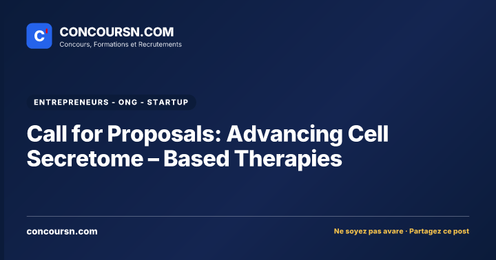 Illustration de l’article : Call for Proposals: Advancing Cell Secretome – Based Therapies