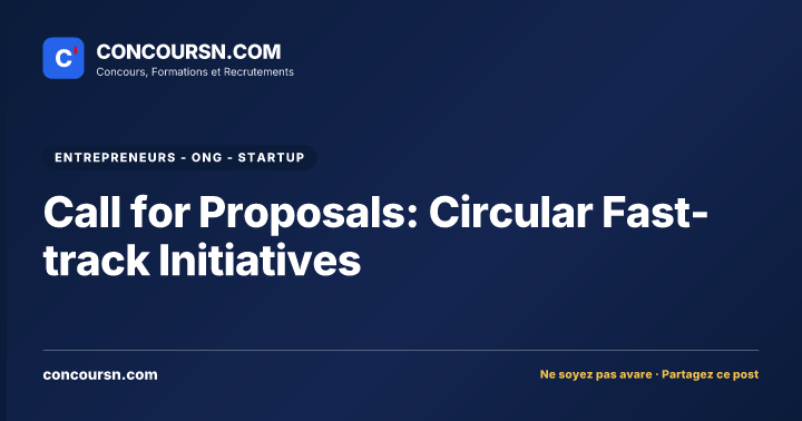 Illustration de l’article : Call for Proposals: Circular Fast-track Initiatives