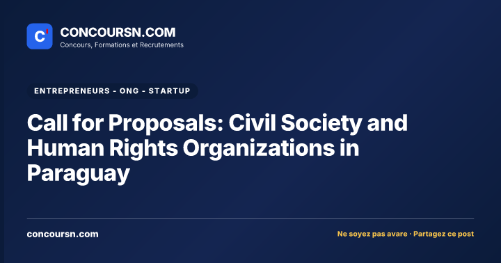 Illustration de l’article : Call for Proposals: Civil Society and Human Rights Organizations in Paraguay