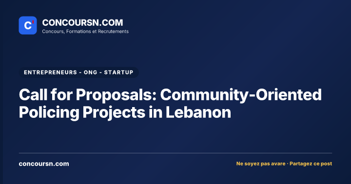 Illustration de l’article : Call for Proposals: Community-Oriented Policing Projects in Lebanon