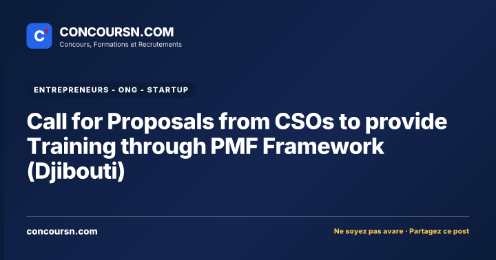 Illustration de l’article : Call for Proposals from CSOs to provide Training through PMF Framework (Djibouti)