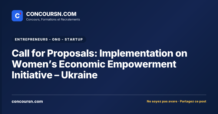 Illustration de l’article : Call for Proposals: Implementation on Women’s Economic Empowerment Initiative – Ukraine