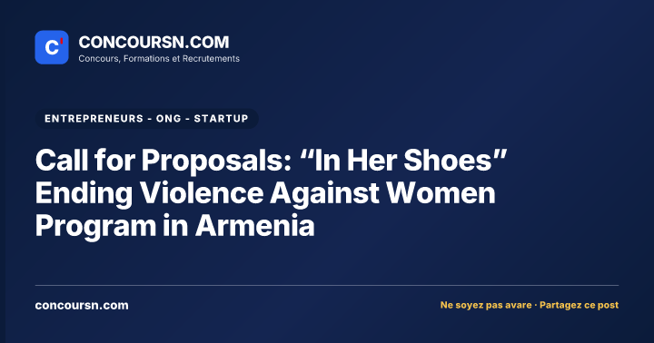 Call for Proposals: “In Her Shoes” Ending Violence Against Women Program in Armenia